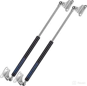 img 4 attached to 🔐 20" 200 lb Gas Prop Struts Shocks with L Mounting Brackets | 20" Lift-Support Gas Spring for Heavy-Duty Floor Hatch Trap Door Murphy Bed (Suitable Lid Weight: 185 - 220 lbs) | 2-Piece Set