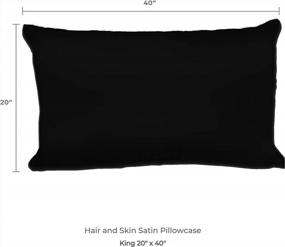 img 3 attached to 🛏️ Black Satin Pillowcase by Spasilk for Hair and Face - King Size