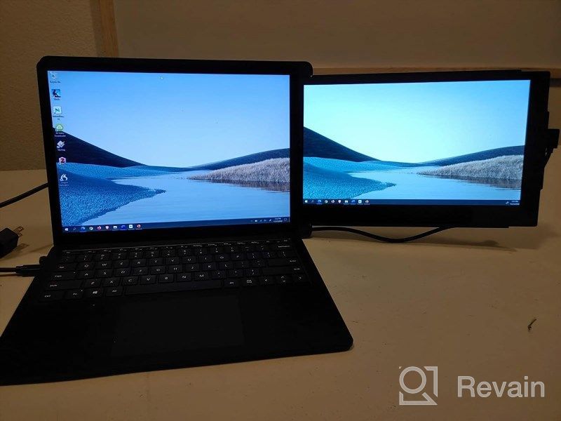 img 1 attached to Mobile Pixels Duex Plus 13.3'' Portable Monitor - Full HD IPS Display, Dual-Screen USB A/Type-C Powered Monitor, Adjustable Brightness, Anti-Glare, 1920X1080 Resolution review by William Zoberman