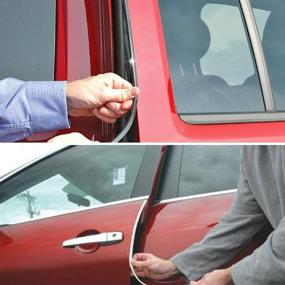 img 2 attached to 🚗 12-Foot Clear U-Shaped Car Door Edge Guard Trim for Enhanced Protection