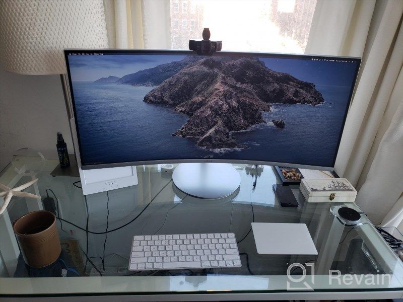 img 1 attached to 💻 Samsung CJ791 Thunderbolt Curved Monitor 34" 3440x1440p 100Hz with Wide Screen and USB Hub, LC34J791WTNXZA review by Steve Martin