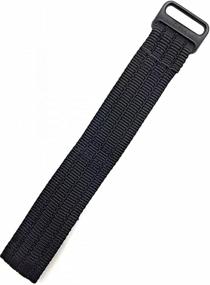 img 3 attached to 🏃 18-20mm Black Nylon Sport Strap with Adjustable Length