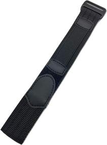 img 4 attached to 🏃 18-20mm Black Nylon Sport Strap with Adjustable Length