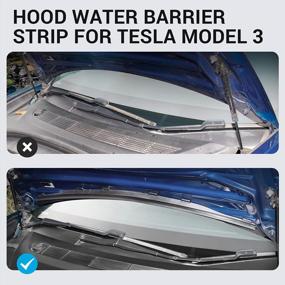 img 1 attached to Tesla Model 3 Hood Water Barrier Strip Hood Rubber Seal Protect Dust Proof Seal Strip For Front Trunk 2017-2023 Model 3 Accessories