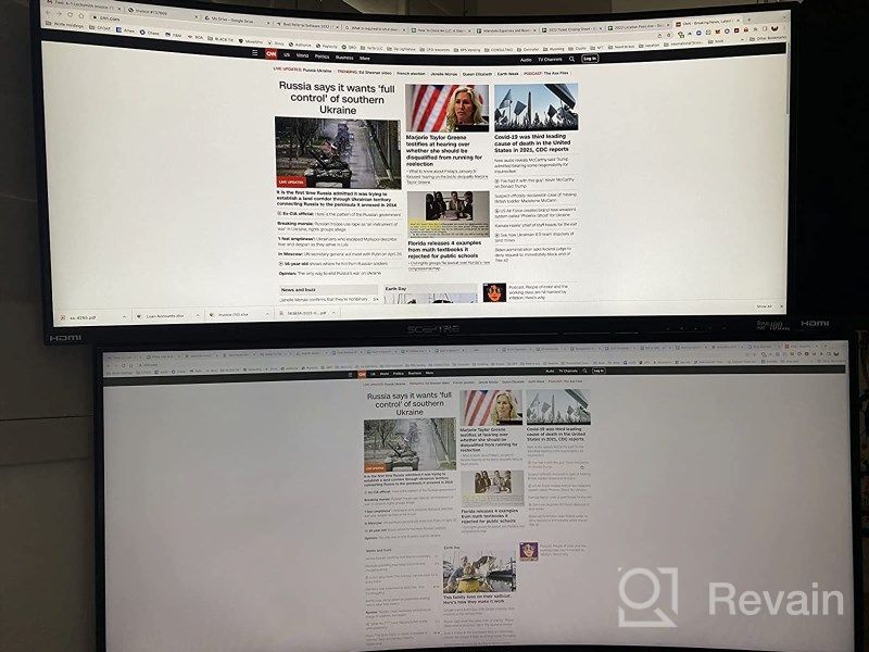 img 1 attached to 🖥️ Sceptre E345B-QUT168: UltraWide 3440x1440 Monitor with Built-In Speakers, Flicker-Free Technology, Blue Light Filter, Frameless Design, HD IPS Display review by George Oyler