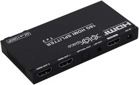 img 3 attached to Разветвитель HDMI 1X2 с 4K 60 Гц HDR, понижающим масштабированием до 1080P, аудиоэкстрактором и оптическим аудиовыходом - XOLORspace 66121