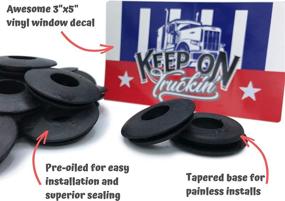 img 2 attached to 🚛 KCP Performance Fleet Rubber Gladhand Seals - 10 or 20 Pack - Genuine Rubber - with Window Sticker & "Keep On Truckin'" Decal (20)