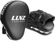 unleash your punching skills with luniquz curved boxing focus pads - ideal for kickboxing, mma, muay thai and striking logo