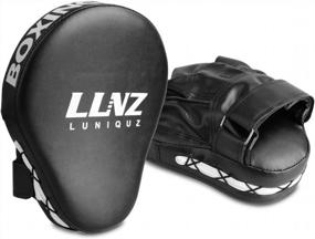 img 4 attached to Unleash Your Punching Skills With Luniquz Curved Boxing Focus Pads - Ideal For Kickboxing, MMA, Muay Thai And Striking