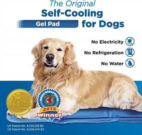 img 2 attached to Охлаждающий коврик для собак Green Pet Shop Medium - охлаждающая подставка для собак и кошек, активируемая давлением, идеально подходит для 21-45 фунтов. Домашние животные - безопасный и нетоксичный гель, не требующий воды