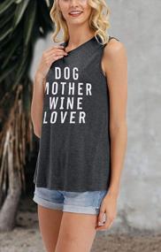 img 2 attached to Cute Dog Mom Wine Lover Sleeveless Tank Top For Women - Perfect Summer Shirt
