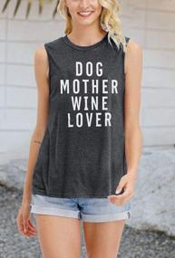 img 3 attached to Cute Dog Mom Wine Lover Sleeveless Tank Top For Women - Perfect Summer Shirt