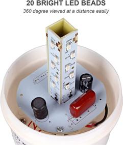 img 2 attached to 🚨 Emergency Industrial LED Rotating Strobe Beacon Warning Lights - Green, 110v AC - Electrical Revolving Signal Lights with Buzzer