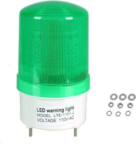 img 4 attached to 🚨 Emergency Industrial LED Rotating Strobe Beacon Warning Lights - Green, 110v AC - Electrical Revolving Signal Lights with Buzzer