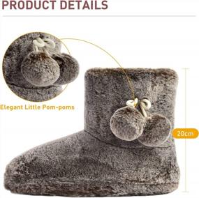 img 3 attached to Fashionable And Cozy: Parlovable Women'S Fuzzy Bootie Slippers With Soft Memory Foam For Winter Comfort And Style!