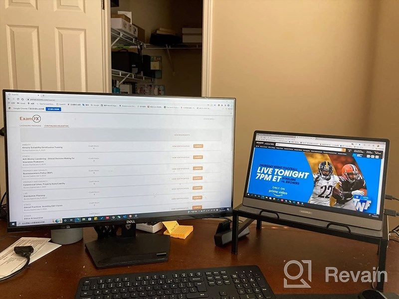 img 1 attached to 💻 Ultra Thin 24E4 - FreeSyncTM Compatible Monitor with 1920X1080P Resolution, 165Hz Refresh Rate, Wall Mountable, Blue Light Filter, Tilt Adjustment, Frameless Design and HD Display review by Tony Perry