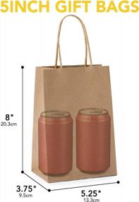 img 3 attached to 🛍️ GSSUSA Kraft Paper Gift Bags 5.25x3.75x8: Brown (20 Pcs) - Bulk Kraft Gift Bag for Shopping, Craft, Grocery, Party, Retail, Lunch, Business, Wedding, Merchandise, Boutique - with Handles