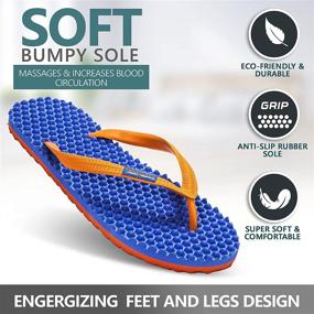 img 2 attached to 👣 Revitalizing Massage Flip Flops for Men - Unparalleled Comfort and Health Benefits: Pain Relief, Enhanced Circulation, Energy Boost. Relaxing Acupressure, Plantar Fasciitis Relief, and Recovery Sandals with Anti-Slip Sole