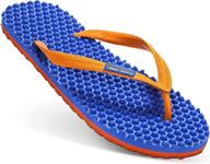 👣 revitalizing massage flip flops for men - unparalleled comfort and health benefits: pain relief, enhanced circulation, energy boost. relaxing acupressure, plantar fasciitis relief, and recovery sandals with anti-slip sole логотип