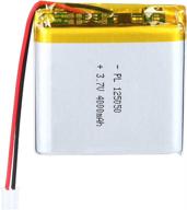 high capacity 3.7v 4000mah lithium polymer battery pack with jst connector for recharging logo