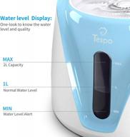 2l super quiet tespo cat water fountain - keep your pet hydrated with a drinking water dispenser (blue) logo