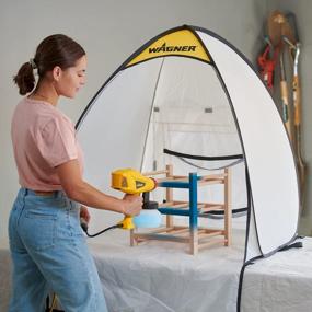 img 2 attached to Portable Spray Booth For DIY And Hobby Painters: Wagner Spraytech C900051 HomeRight Small Spray Shelter