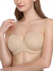 img 4 attached to Ultimate Support And Comfort: JOATEAY Strapless Push Up Bra For Full Figure Women With Non-Slip Underwire And Multiway Features In Plus Size