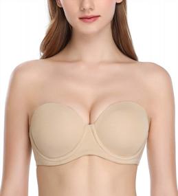 img 2 attached to Ultimate Support And Comfort: JOATEAY Strapless Push Up Bra For Full Figure Women With Non-Slip Underwire And Multiway Features In Plus Size