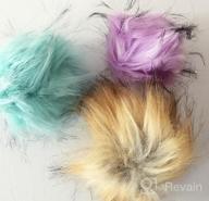 img 1 attached to SUSULU DIY 12Pcs Faux Raccoon Fur Pom Pom Ball Fluffy Pompoms For Knitting Hat Accessories 4.3In (Popular Mix) review by Alisa Romero