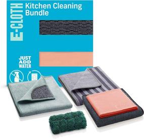 img 4 attached to 🧺 E-Cloth 5 Piece Kitchen Bundle: Premium Microfiber Cleaning Cloth and Supplies Set for Effective Cleaning of Granite, Marble, Kitchen, Sink, Dish and Stainless Steel Pot & Pans - Guaranteed to Last for 100 Washes!