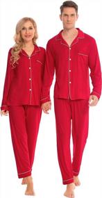 img 1 attached to SWOMOG Matching Family Christmas Pajamas Set Long Sleeve Festival Party Pj Sets Holiday Warm Sleepwear Button-Down Loungewear