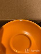 img 1 attached to Ceramic Latte Art Cup And Saucer Set - Perfect For Latte And Cappuccino, Ideal For Coffee Shop And Barista - Matte Orange Color, 10.5 Oz Capacity review by Dan Brickley