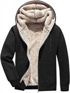 hixiaohe men's sherpa fleece-lined full-zip hoodie: cozy winter jacket for ultimate warmth logo