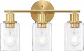 img 4 attached to Upgrade Your Bath Space With Revtronic Vanity Light Fixture 3-Light Bathroom Wall Lights In Modern Farmhouse Style