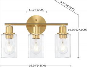 img 2 attached to Upgrade Your Bath Space With Revtronic Vanity Light Fixture 3-Light Bathroom Wall Lights In Modern Farmhouse Style