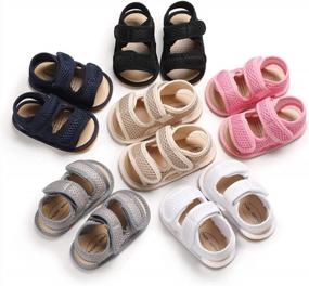 img 3 attached to Soft Sole Summer Sandals For Infants: Non-Slip First Walker Shoes For Boys And Girls (0-18 Months)