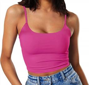 img 1 attached to Effortlessly Chic: GEMBERA Women'S Sleeveless Cropped Camisole With Strappy Details