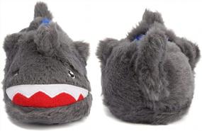 img 3 attached to Comfortable And Cute Cartoon Slippers For Kids: Seannel Plush Memory Foam Slip-Ons For Boys And Girls