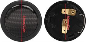 img 1 attached to Carbon Fiber Steering Wheel Horn Push Button for 6-Bolt Steering Wheels by KIMISS