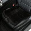 winter plush car seat cover by zatooto - warm and comfortable single black front seat cushion for cars, with cute furry design for women - universal fit for most cars, trucks, suvs, and vans logo