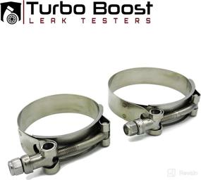 img 1 attached to 🔍 Turbo Boost Leak Tester Kit with Premium Stainless Steel Gauge - 3" Universal, T-Bolt Clamps, 30PSI