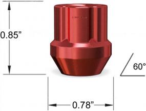 img 2 attached to StanceMagic 20Pcs Red Spline Lug Nuts For Nissan Infiniti Subaru Scion FRS FR-S And More- 12X1.25 Threads, 0.85 Inch Length, Open End, Cone Seat - Includes Socket Key Tool