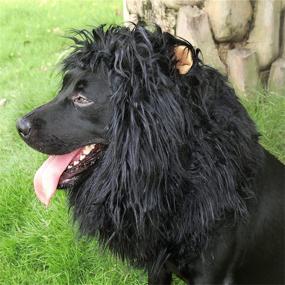 img 3 attached to 🦁 Onmygogo Lion Mane Wig for Dogs with Ears - Funny Pet Costumes for Halloween and Christmas