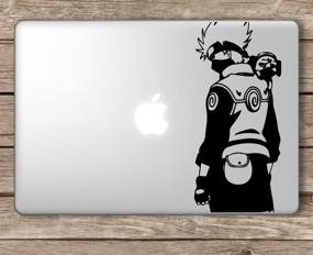 img 1 attached to 🐕 Hatake Kakashi and Pakkun Naruto - MacBook Laptop Vinyl Sticker Decal, Die Cut Decal for Windows, Cars, Trucks, Tool Boxes, Laptops - Ideal for Hard, Smooth Surfaces