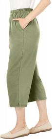 img 1 attached to Ultimate Comfort Meets Style: Woman Within'S 7-Day Knit Capri Pants For Plus-Size Women