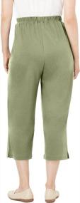 img 2 attached to Ultimate Comfort Meets Style: Woman Within'S 7-Day Knit Capri Pants For Plus-Size Women
