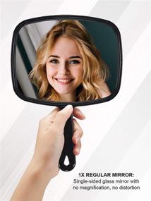 img 3 attached to Handheld Mirror Barber Hairdressing by MIRRORNOVA