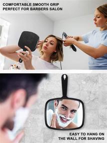 img 1 attached to Handheld Mirror Barber Hairdressing by MIRRORNOVA