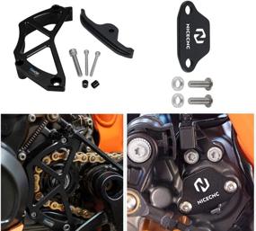 img 1 attached to NICECNC Black Chain Guaud Cover Case Saver And Sensor Cover Guard Compatible With KTM 790 890 Adventure S/R 2019 2020 2021 2022