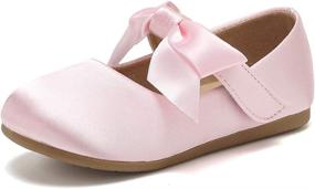 img 4 attached to CIOR Bowknot Wedding Toddlers Glitter Girls' Shoes ~ Flats